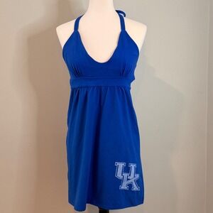Royal Blue Halter Dress Kentucky Wildcats UK Logo Small